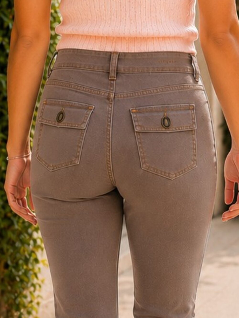 Women's Junior's SIZE 9 Taupe Bootcut Stretch Mid Rise PLUGG brand - Picture 7 of 16